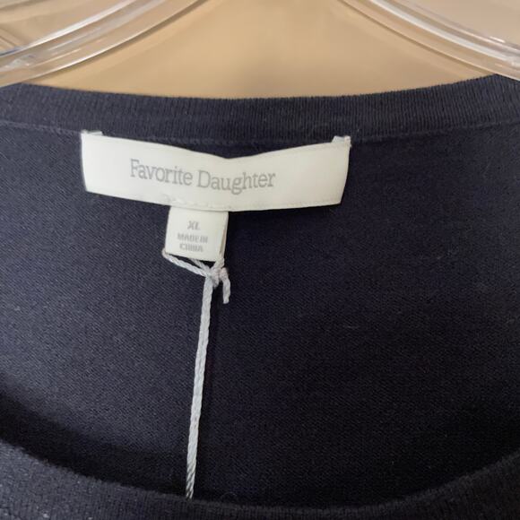 Favorite Daughter Twist Front Cutout T-Shirt Top Black XL - Picture 5 of 9